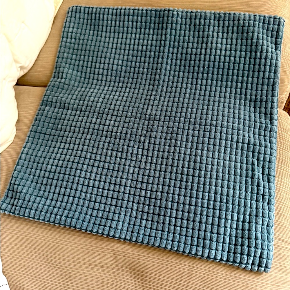 IKEA Textured Blue Cushion Cover
